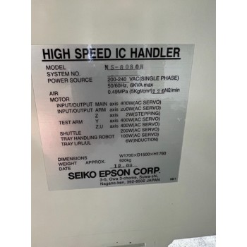 EPSON NS-8080H High Speed IC Test Handler